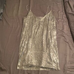 Silver sequin dress. Like new condition. Women’s large. From Target